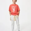 Camiseta infantil AIRism de algodón con estampado