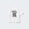 Camiseta infantil AIRism de algodón con estampado