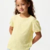 Camiseta infantil con mangas abullonadas | Fruncido Camiseta infantil con mangas abullonadas | Fruncido