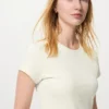 Camiseta mini de canalé para mujer
