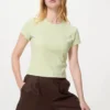 Camiseta mini de canalé para mujer