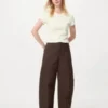 Camiseta mini de canalé para mujer