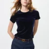 Camiseta mini de terciopelo suave para mujer Camiseta mini de terciopelo suave para mujer