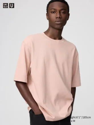 Camiseta oversize unisex de algodón AIRism | Mangas cortas