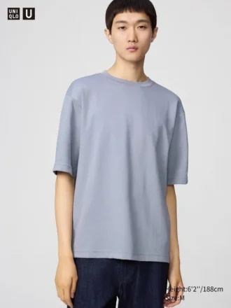 Camiseta oversize unisex de algodón AIRism | Mangas cortas