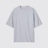 Camiseta oversize unisex de algodón AIRism | Mangas cortas