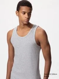Camiseta sin mangas de canalé Dry Color para hombre