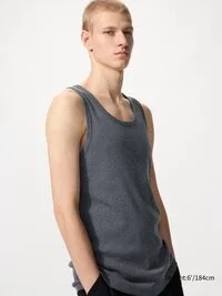 Camiseta sin mangas de canalé Dry Color para hombre