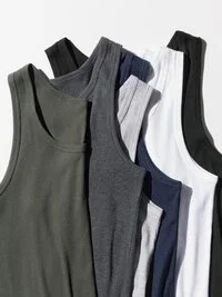 Camiseta sin mangas de canalé Dry Color para hombre