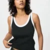 Camiseta sin mangas de mujer con canalé suave | Ringer
