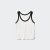 Camiseta sin mangas de mujer con canalé suave | Ringer