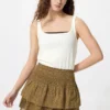 Camiseta sin mangas de punto calado para mujer