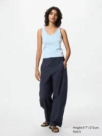 Camiseta sin mangas de punto elástico suave para mujer