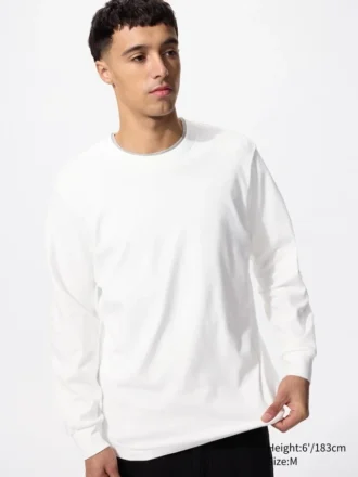 Camiseta suave cepillada para hombre | Camiseta de manga larga