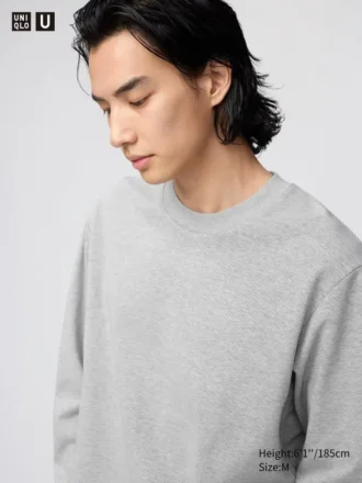 Camiseta unisex de algodón AIRism a rayas