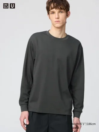 Camiseta unisex de algodón AIRism | Camisetas de manga larga