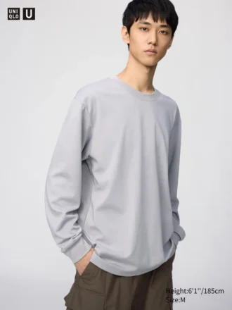 Camiseta unisex de algodón AIRism | Camisetas de manga larga
