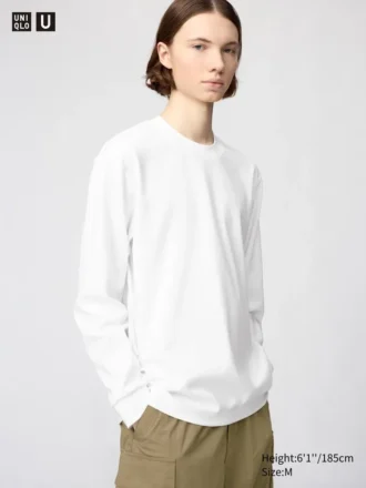 Camiseta unisex de algodón AIRism | Camisetas de manga larga