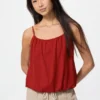 Camisola fruncida tipo globo para mujer