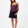 Camisola sin mangas de algodón con estampado Dobby para mujer Camisola sin mangas de algodón con estampado Dobby para mujer
