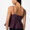 Camisola sin mangas de algodón con estampado Dobby para mujer Camisola sin mangas de algodón con estampado Dobby para mujer