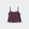 Camisola sin mangas de algodón con estampado Dobby para mujer Camisola sin mangas de algodón con estampado Dobby para mujer