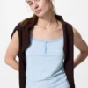 Camisola sin mangas de modal suave para mujer | Rayas