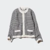 Chaqueta corta de punto para mujer | A rayas Chaqueta corta de punto para mujer | A rayas