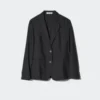 Chaqueta de mezcla de lino para mujer