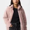Chaqueta de mujer con cremallera completa de forro polar de hilo mullido Chaqueta de mujer con cremallera completa de forro polar de hilo mullido