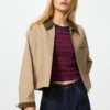Chaqueta de pantalones cortos con cremallera para mujer