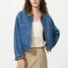 Chaqueta de pantalones cortos con cremallera para mujer