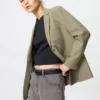 Chaqueta entallada de corte holgado para mujer