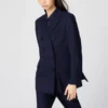 Chaqueta entallada de doble botonadura para mujer