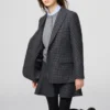 Chaqueta entallada de tweed para mujer