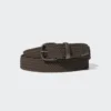 Cinturón de malla y cuero para hombre