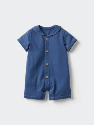 Conjunto de una pieza con mangas cortas para bebé