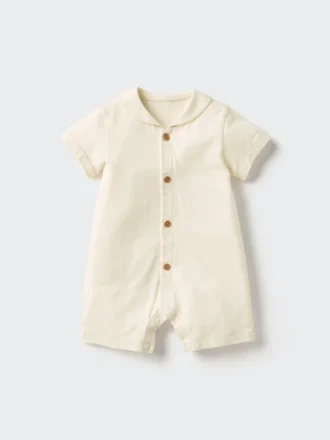 Conjunto de una pieza con mangas cortas para bebé