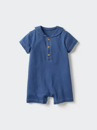 Conjunto de una pieza con mangas cortas para bebé
