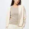 Cárdigan de cuello en V de algodón suave para mujer Cárdigan de cuello en V de algodón suave para mujer
