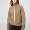 Cárdigan de mujer con cremallera completa y punto milano lavable Cárdigan de mujer con cremallera completa y punto milano lavable