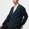 Cárdigan de punto con cuello en V para hombre