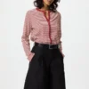 Cárdigan de punto elástico suave para mujer | A rayas