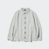 Cárdigan unisex con cuello de camisa y canalé milanés