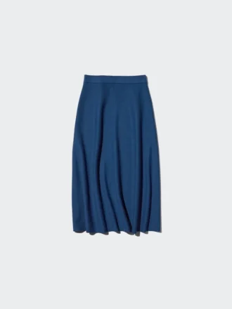 Falda acampanada de punto milano lavable para mujer