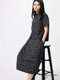 Falda Cocoon de algodón para mujer | Estampada