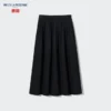 Falda fruncida de denim para mujer