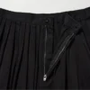 Falda fruncida de denim para mujer