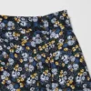 Falda midi estampada con abertura para mujer