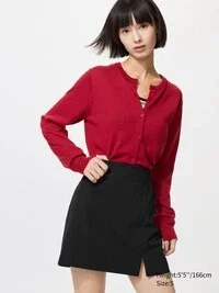 Falda pantalón con abertura para mujer